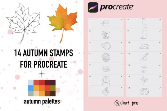 Enhancing Your Digital Workflow with 14 Autumn Stamps for Procreate
