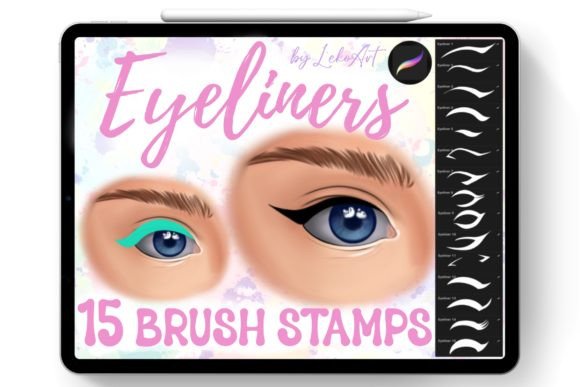 Eyeliner Brush Stamp Procreate Guide