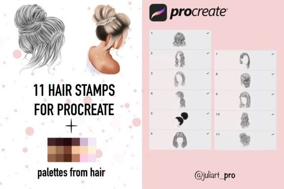 Mastering Digital Portraiture: A Guide to Hair Stamps for Procreate Palettes