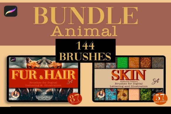 Mastering Digital Wildlife Art with the 144 Animal Procreate Brush Set Bundle