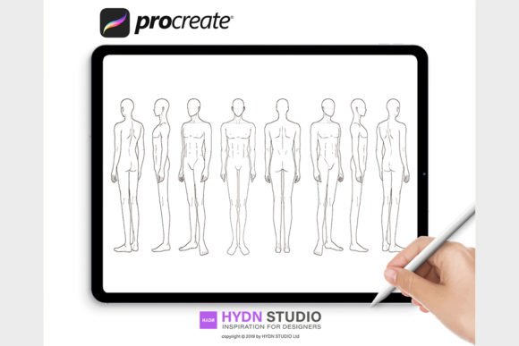 Mastering Men's Fashion Illustration with Procreate Figure Templates and Stamp Brushes