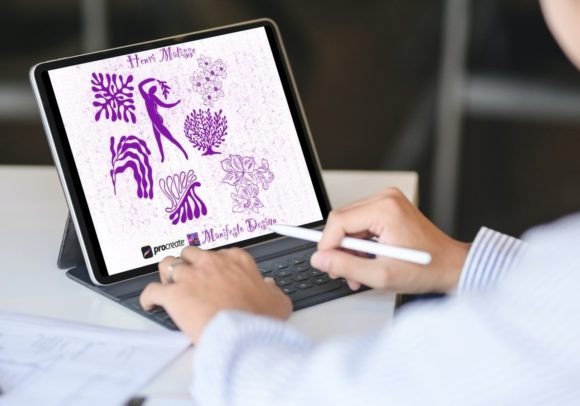 Mastering Minimalism with 15 Henri Matisse Procreate Stamps V 17