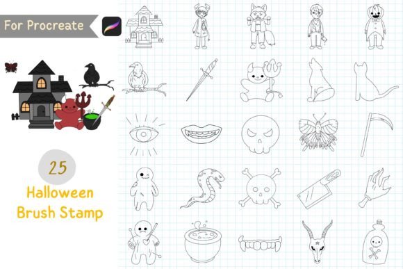 Procreate Brush Stamp Halloween Guide