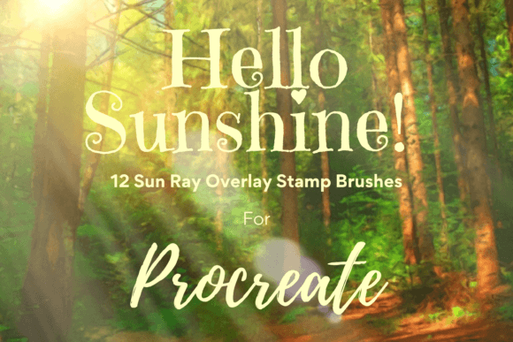 Procreate Sun Ray Overlay Stamps X12: Enhancing Digital Art with Light