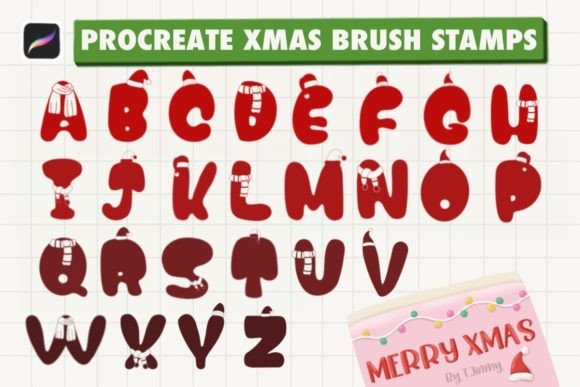 Procreate Xmas Brush Stamps: Holiday Design