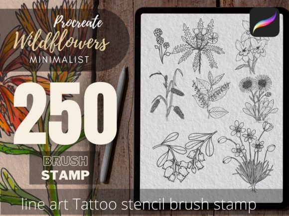 Strategic Visual Communication: Leveraging the 250 Wildflower Procreate Brush Stamp for Brand Differentiation