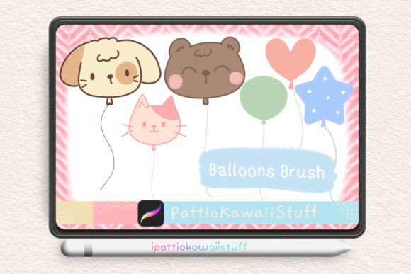 Strategic Visual Communication with Procreate Brush Stamps Balloons Party